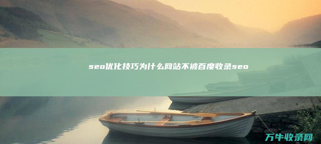 seo优化技巧 为什么网站不被百度收录 (seo技术优化技巧)